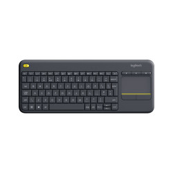 کیبورد بی سیم و مجهز به تاچ پد لاجیتک مدل K400 PLUS