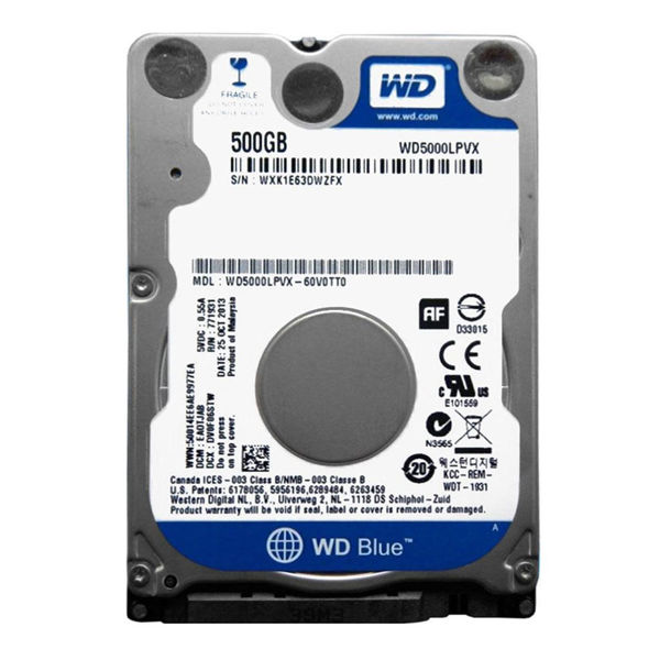 Western Digital Blue WD5000LPVX Internal Hard Drive 500GB-FRONT