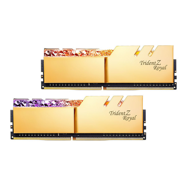 رم دسکتاپ جی اسکیل DDR4 دو کاناله 4000 مگاهرتز CL18 مدل Trident Z Royal Gold ظرفیت 16 گیگابایت