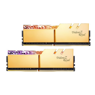 رم دسکتاپ جی اسکیل DDR4 دو کاناله 3200 مگاهرتز CL16 مدل Trident Z Royal Gold ظرفیت 16 گیگابایت